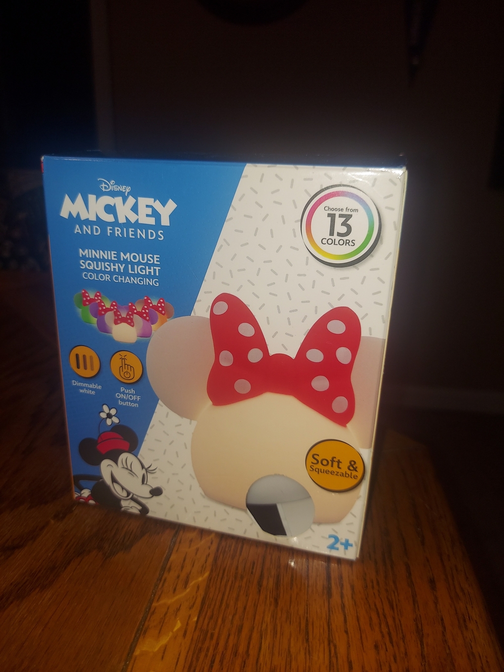 Disney Minnie Mouse Squishy Light - Red Bow, Cream Face, Pink Accents